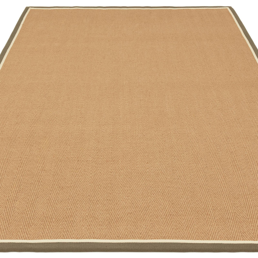 Bordo Herringbone Khaki Cream Rug