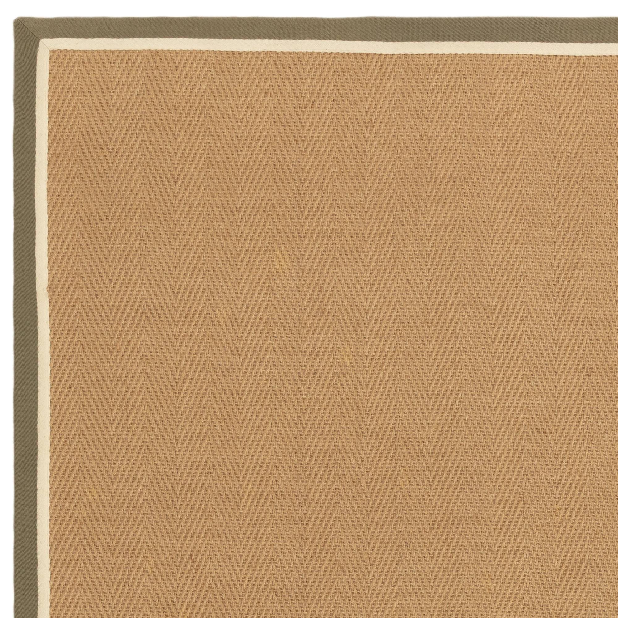 Alfombra Bordo Herringbone Khaki Cream