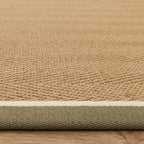 Alfombra Bordo Herringbone Khaki Cream