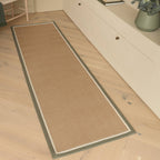 Alfombra Bordo Herringbone Khaki Cream