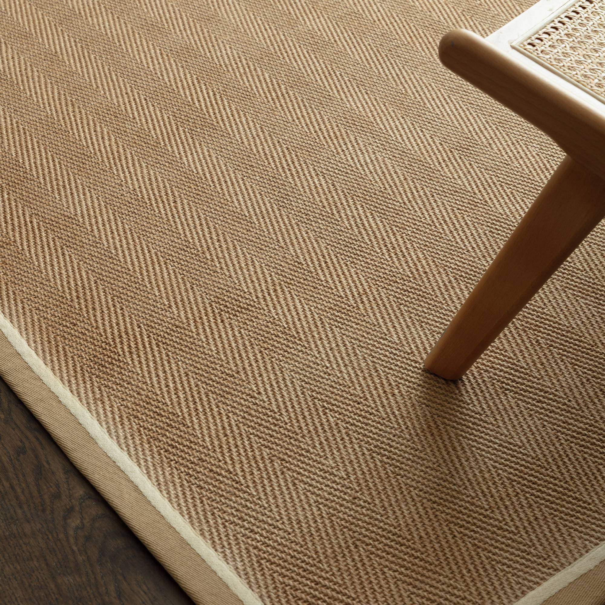 Alfombra Bordo Herringbone Linen Cream