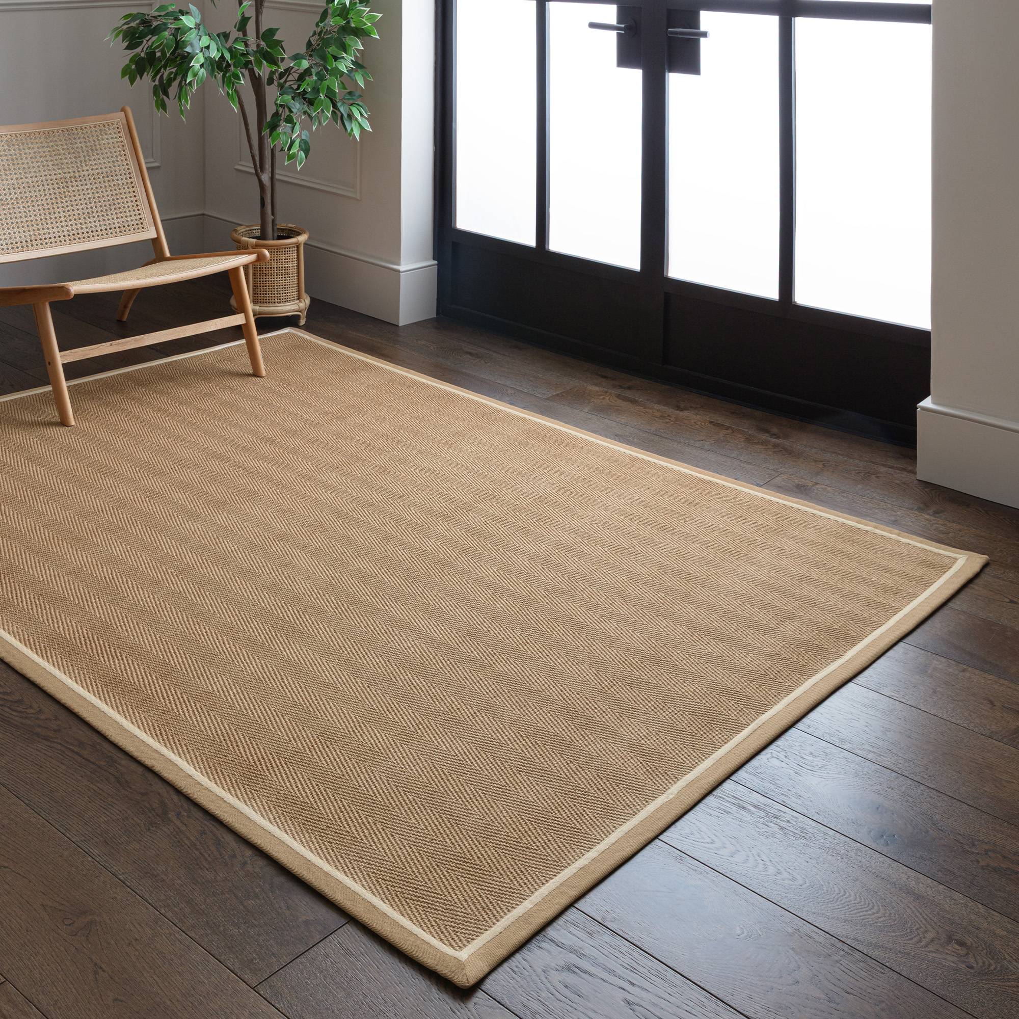 Alfombra Bordo Herringbone Linen Cream