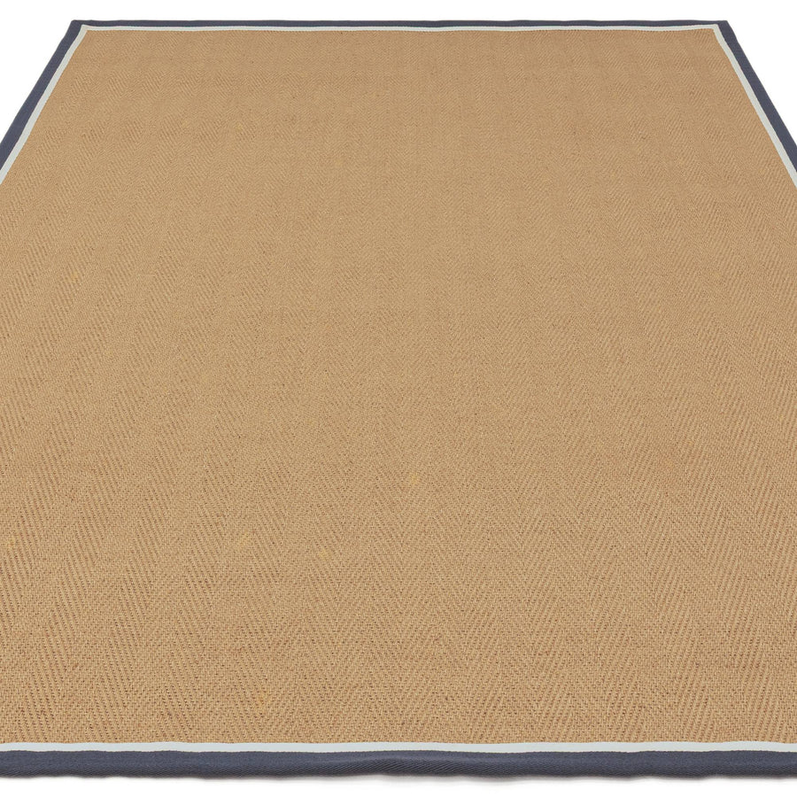 Bordo Herringbone Slate Cream Rug