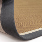 Bordo Herringbone Slate Cream Rug