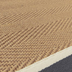 Bordo Herringbone Slate Cream Rug