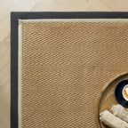 Bordo Herringbone Slate Cream Rug