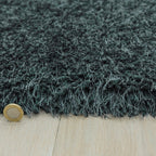Cascade Slate Shiny Shaggy Rug