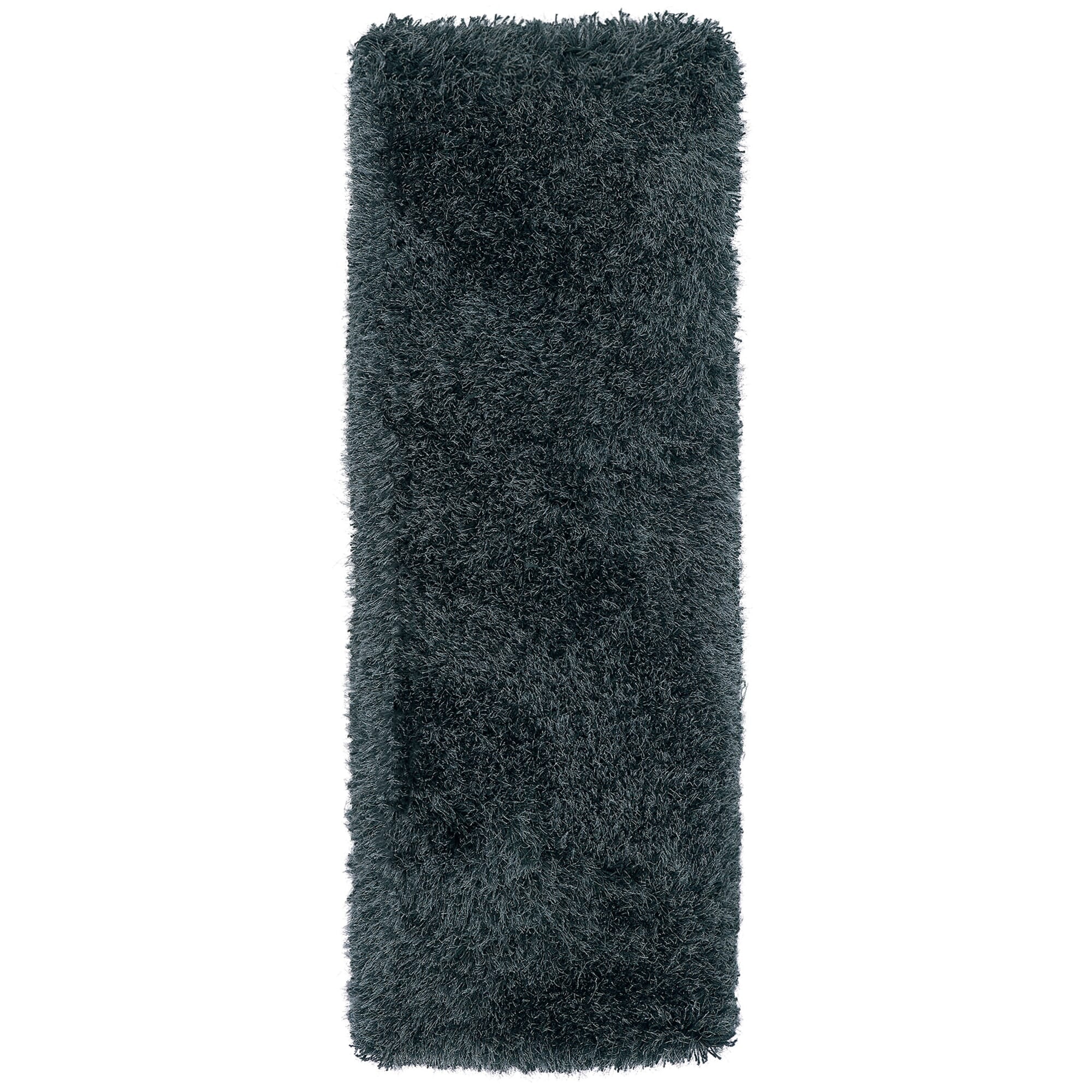 Cascade Slate Shiny Shaggy Rug