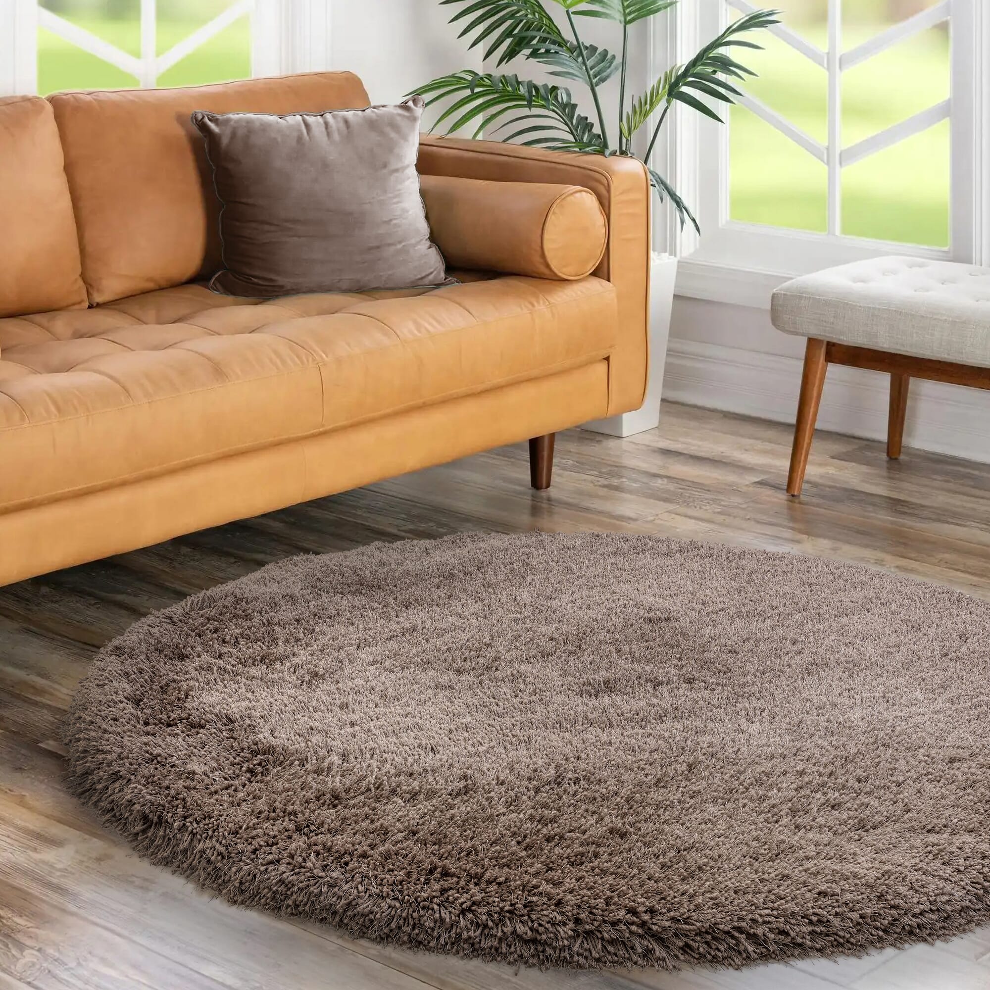 Alfombra Cascade Taupe Brillante Peluda
