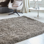Alfombra Cascade Taupe Brillante Peluda