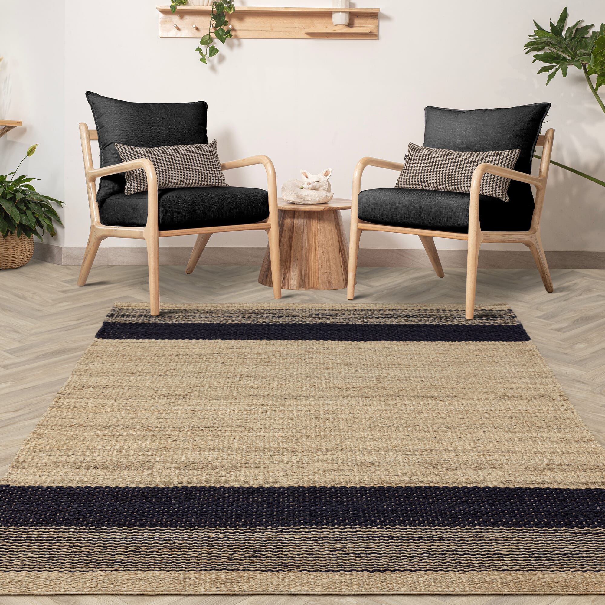 Alfombra Cedar Natural Carbón
