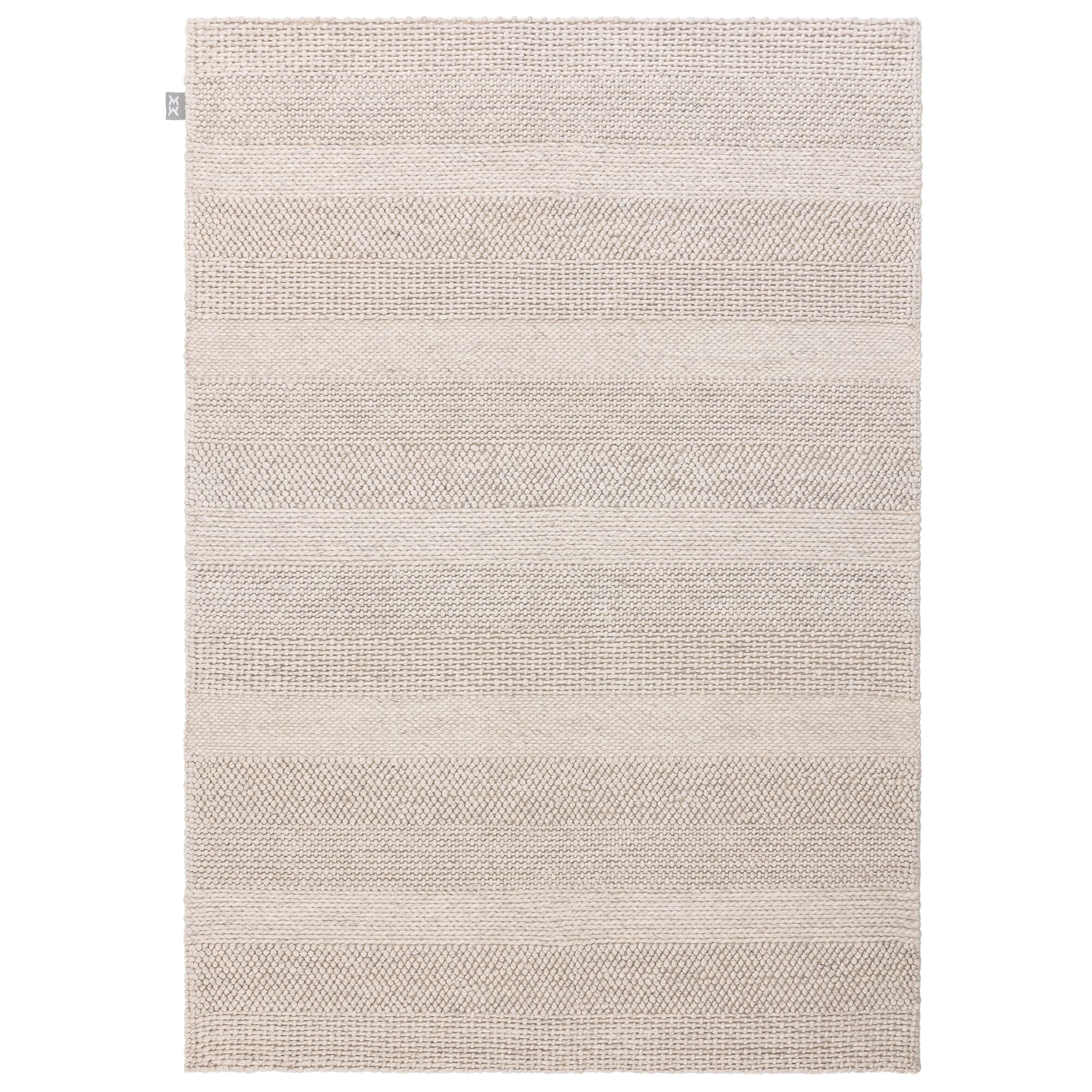 Alfombra Katherine Carnaby Coast Crema Rayas Lana Hilada a Mano CS06