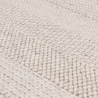 Alfombra Katherine Carnaby Coast Crema Rayas Lana Hilada a Mano CS06