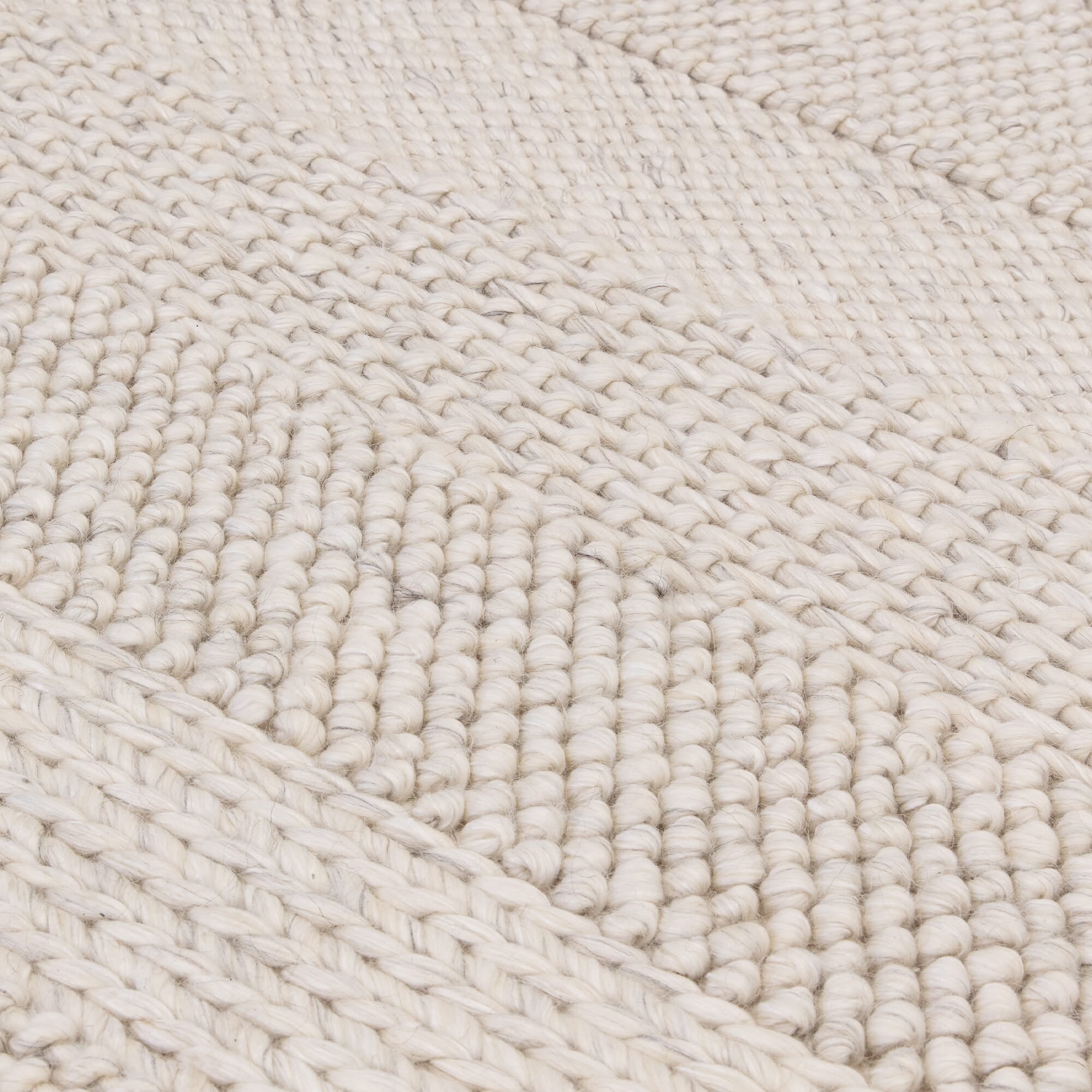 Alfombra Katherine Carnaby Coast Crema Rayas Lana Hilada a Mano CS06