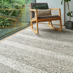 Alfombra Katherine Carnaby Coast Gris Marl Rayas Lana Hilada a Mano CS07