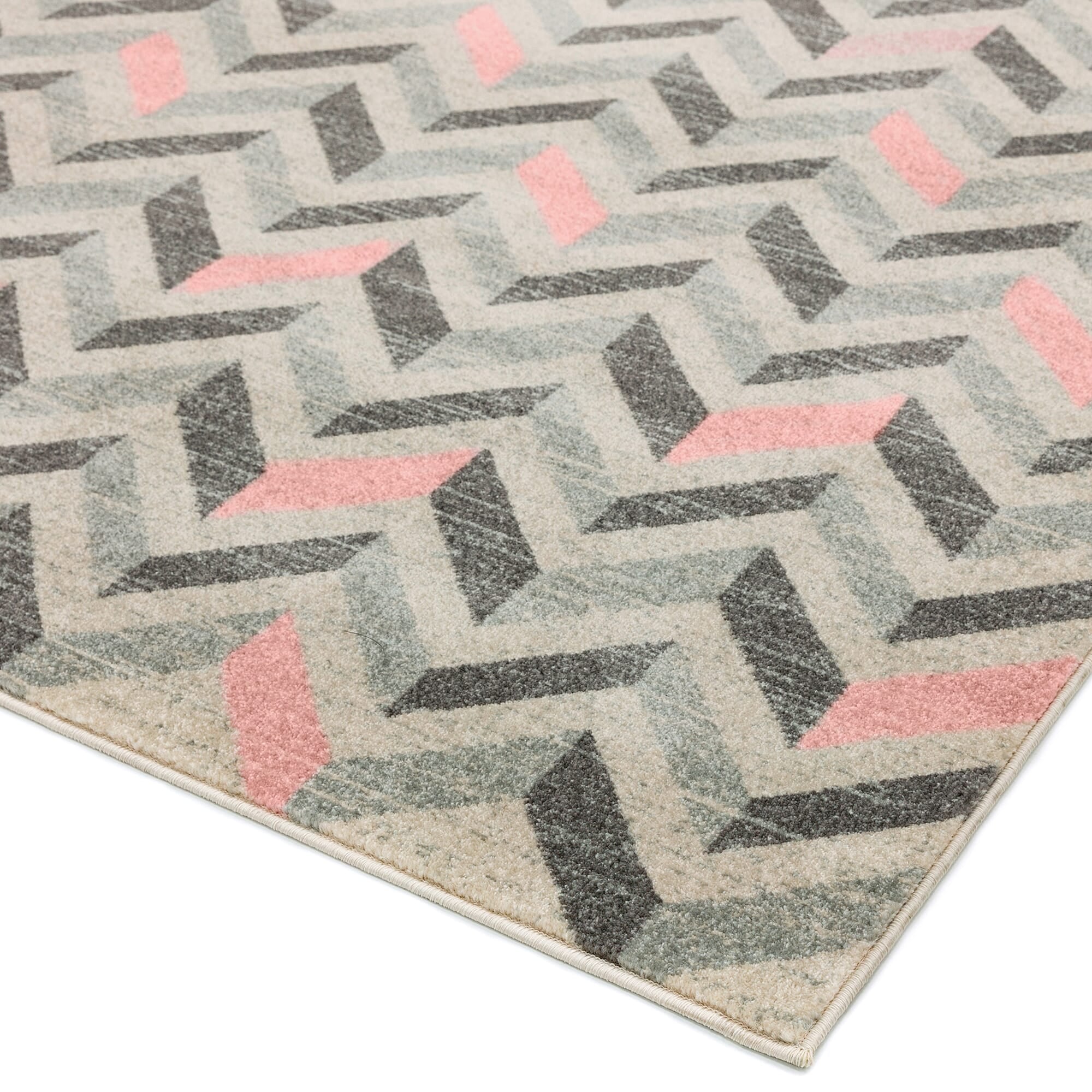 Alfombra Colt CL09 Chevron Rosa