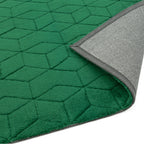 Alfombra Geométrica Suave Tacto Verde Acogedor