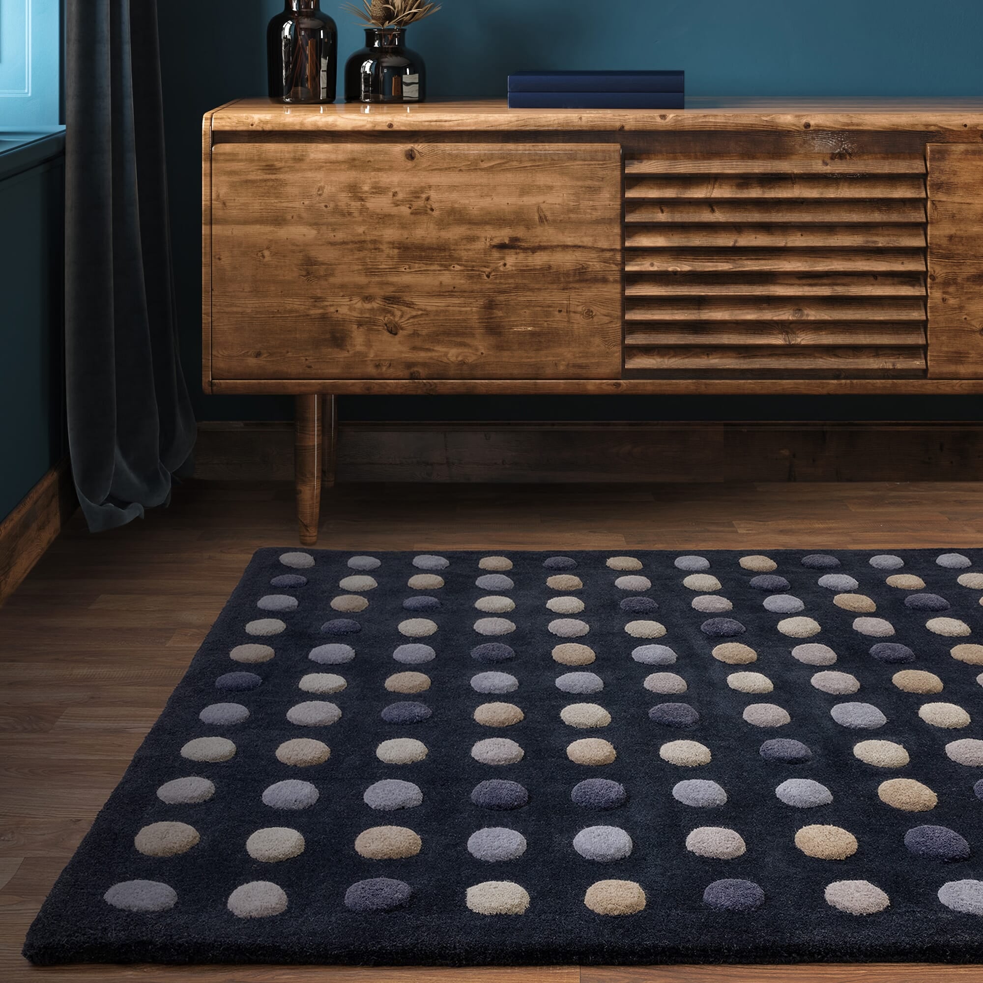 Alfombra Dotty Navy
