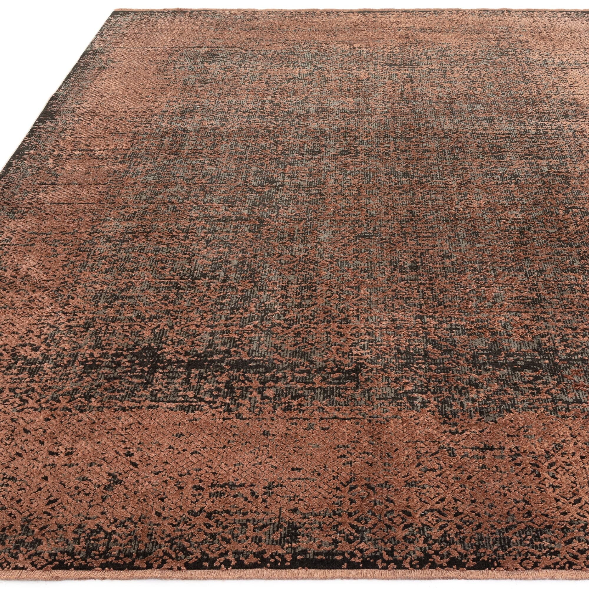Alfombra Elodie Terracota / Negra