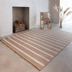 Global Cream Stripe Rug