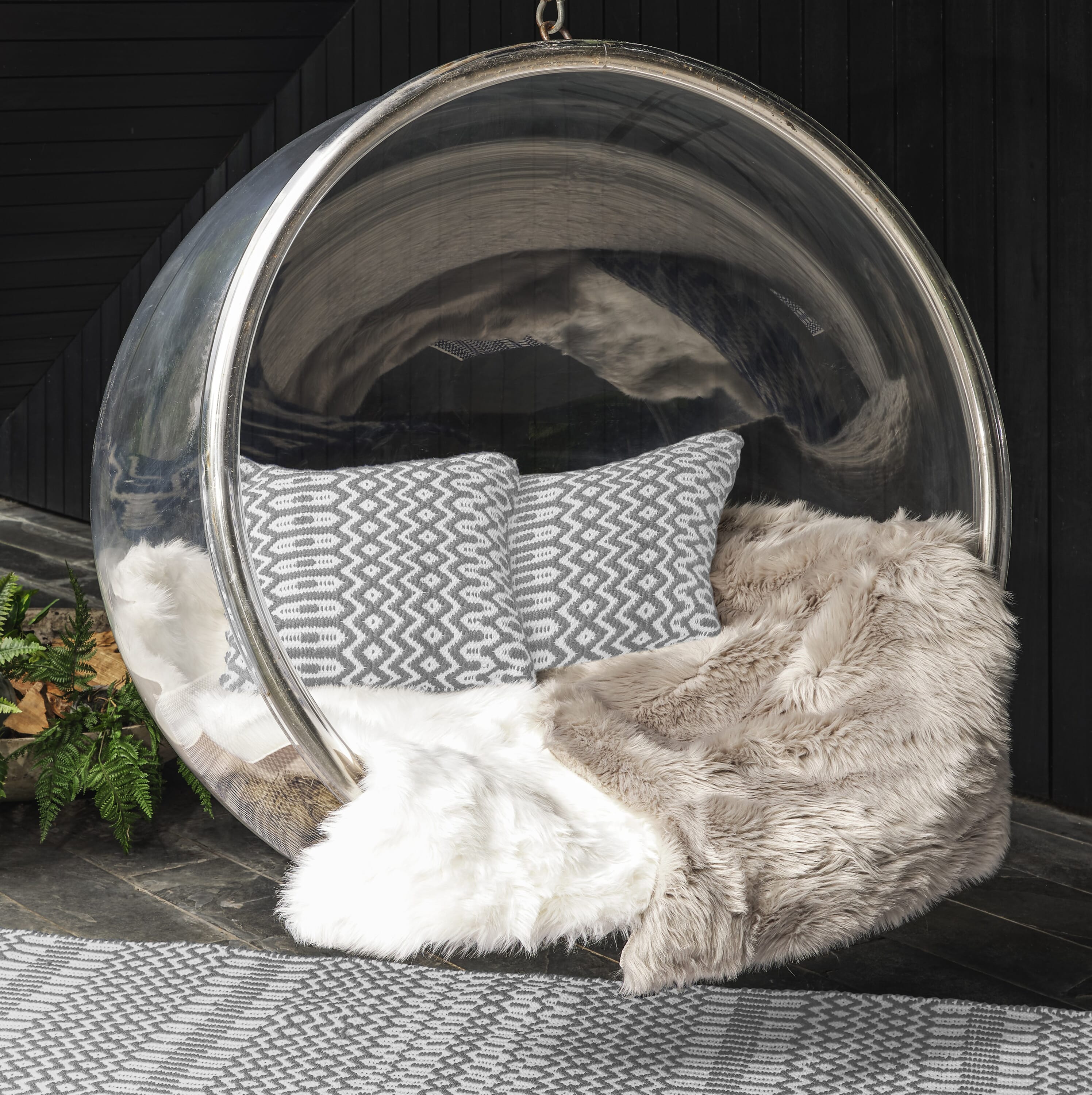 Cojín Halsey Gris para Interior/Exterior