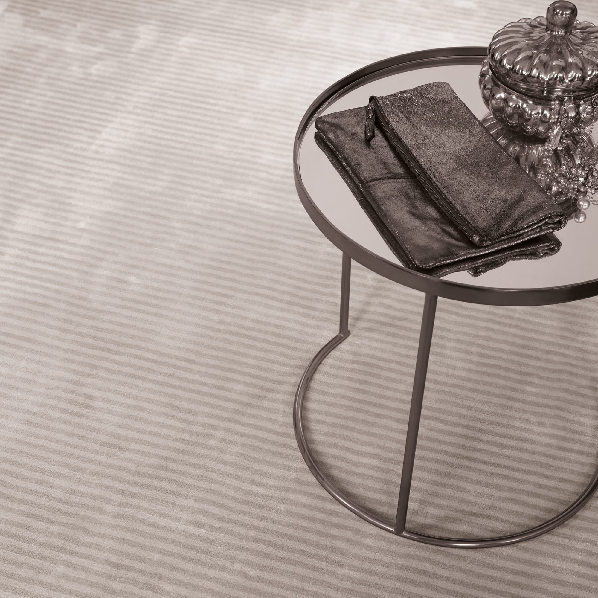 Alfombra Katherine Carnaby Chrome Rayas Pluma