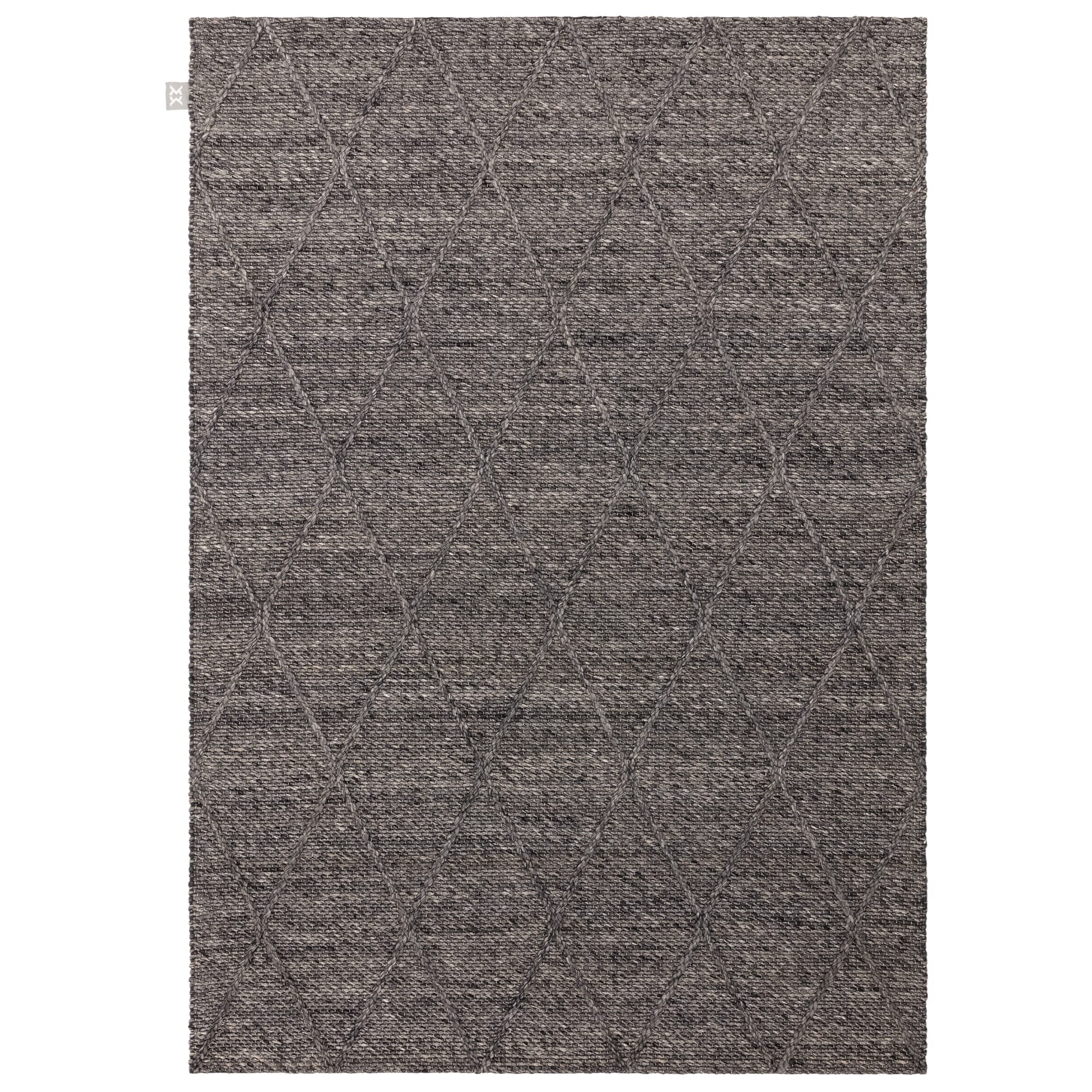 Katherine Carnaby Coast Diamond Hand Spun Charcoal Wool Rug CD01