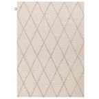 Alfombra Katherine Carnaby Coast Diamante Lana Hilada a Mano Crema CD02