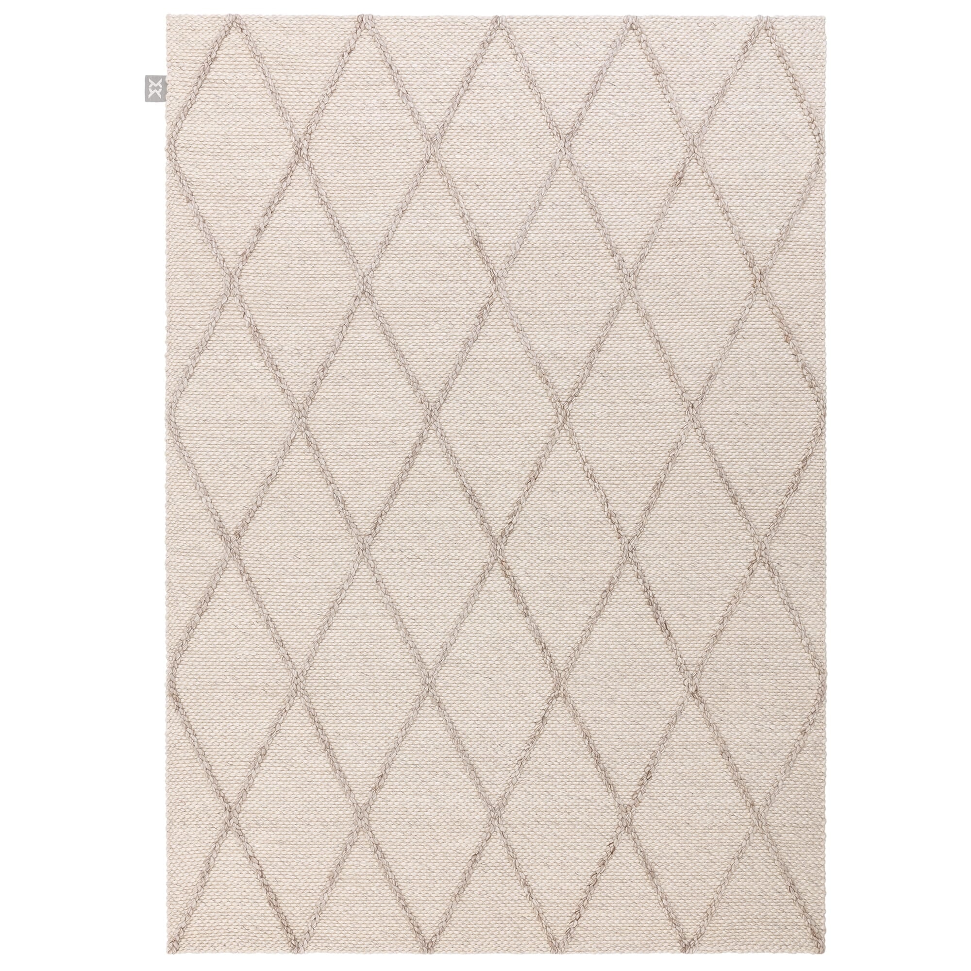 Katherine Carnaby Coast Diamond Hand Spun Cream Wool Rug CD02