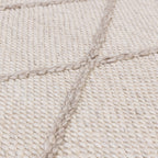 Alfombra Katherine Carnaby Coast Diamante Lana Hilada a Mano Crema CD02
