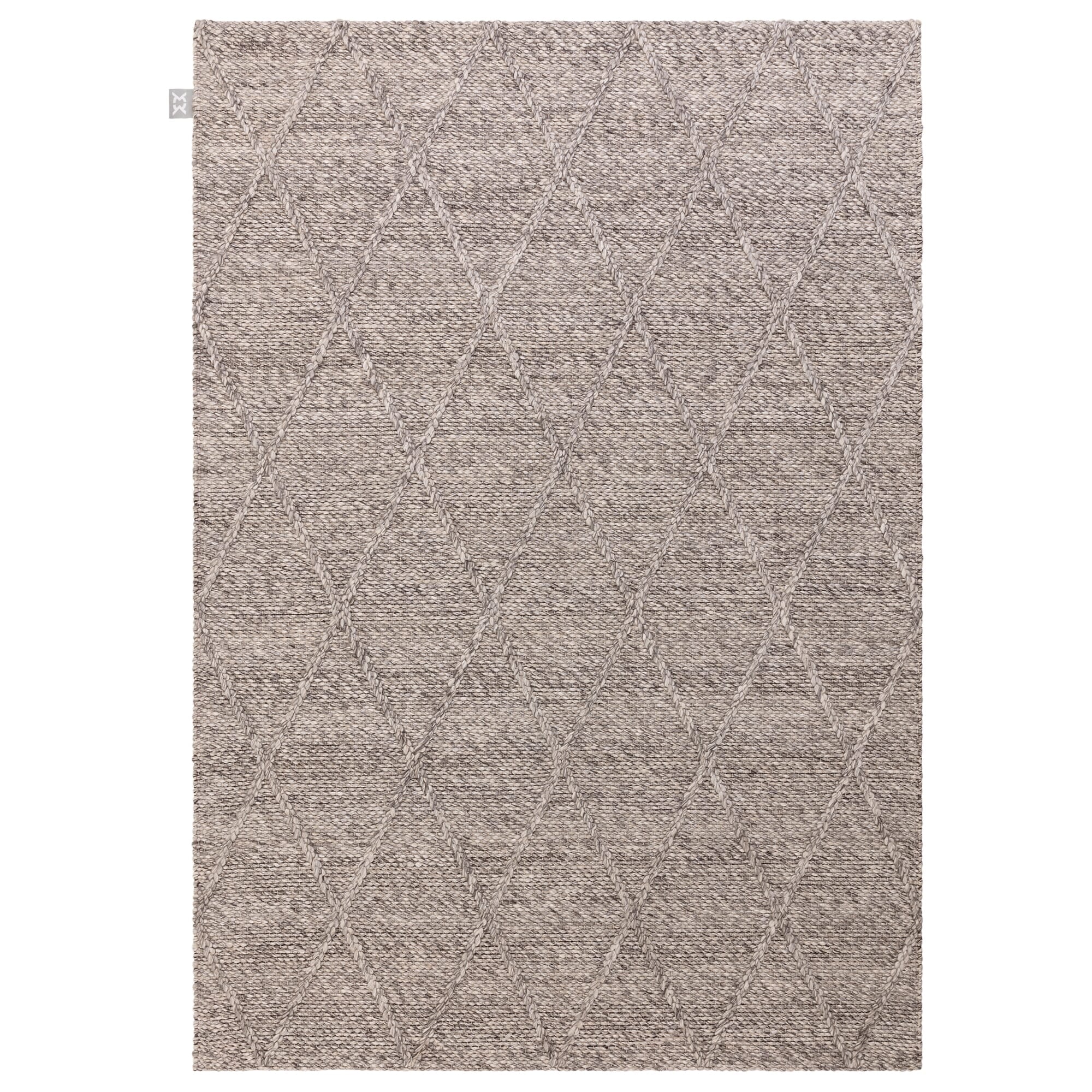 Katherine Carnaby Coast Diamond Grey Marl Hand Spun Wool Rug CD03