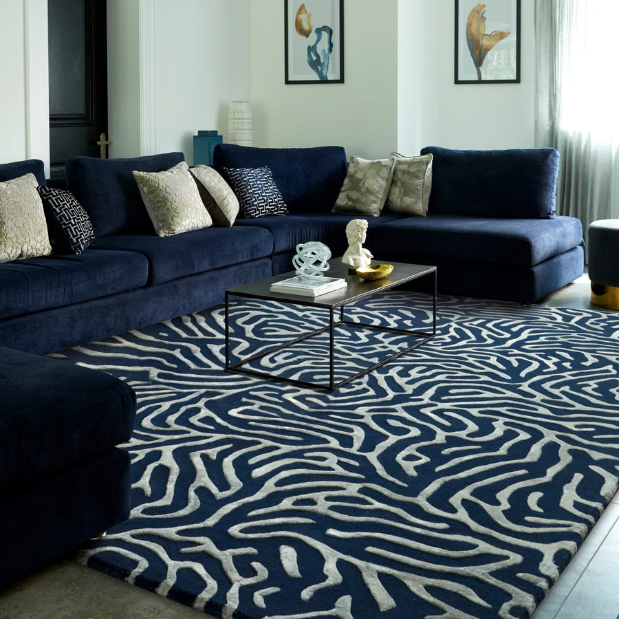Katherine Carnaby Coral Blue Rug