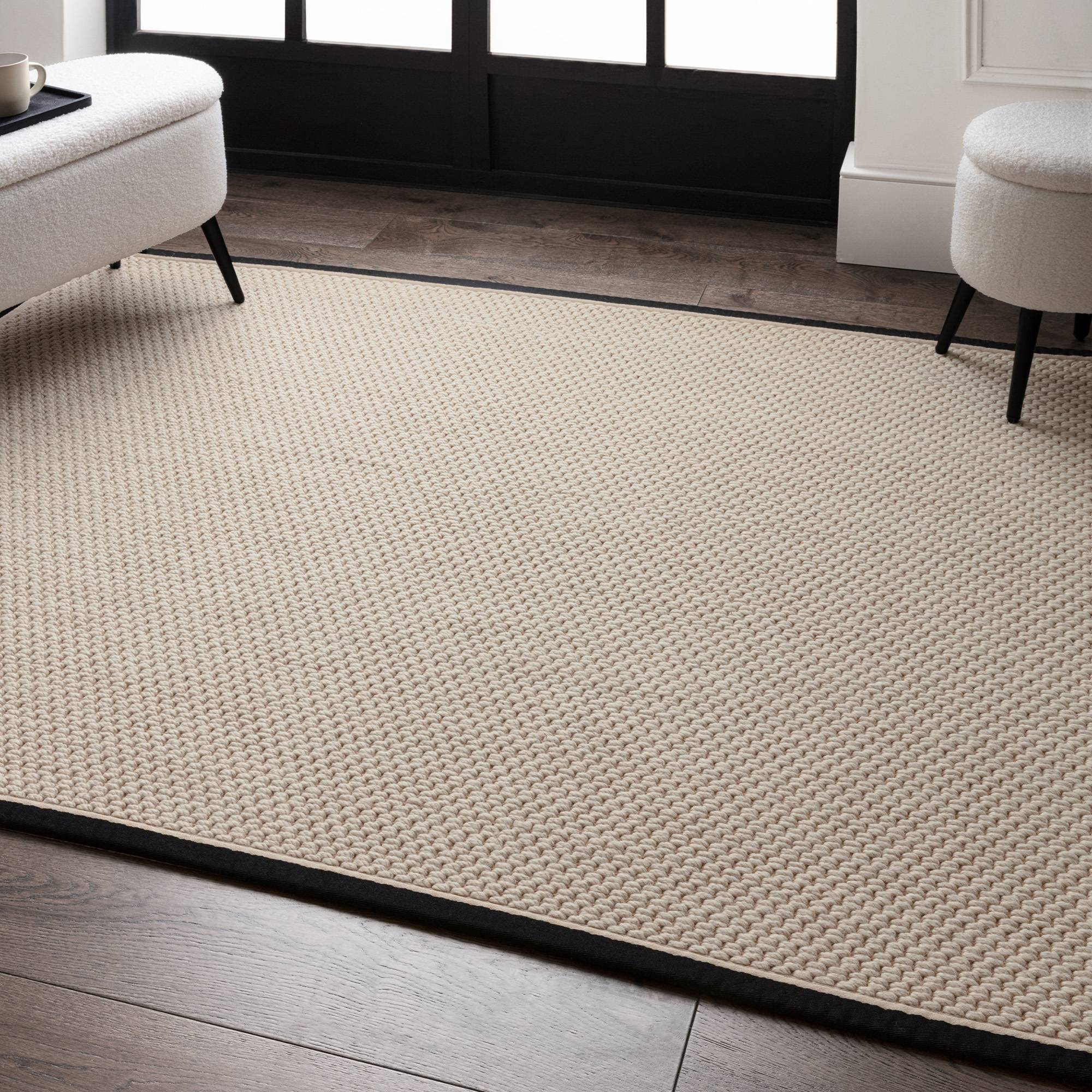 Korra Double Loop Charcoal Cream Rug