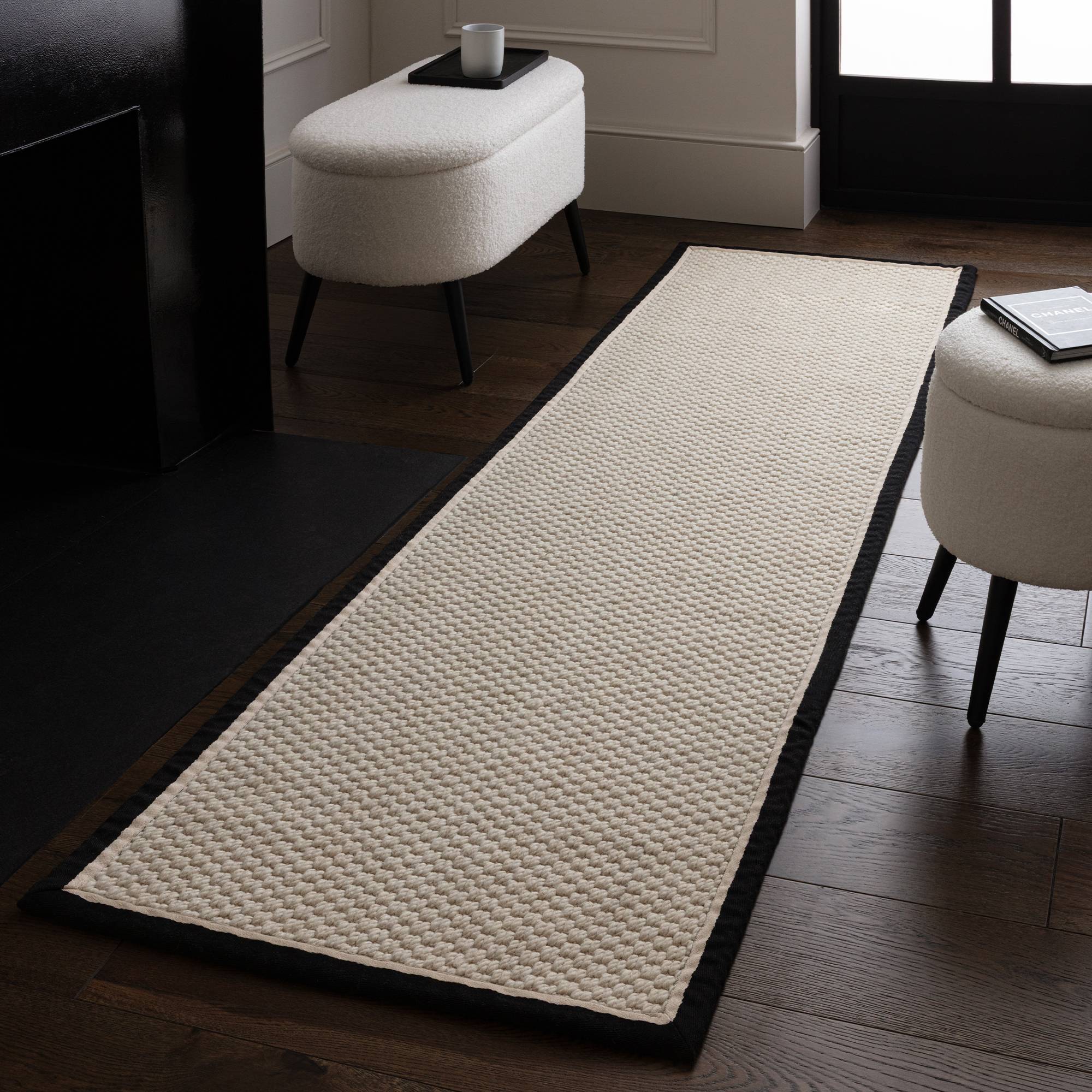 Korra Double Loop Charcoal Cream Rug