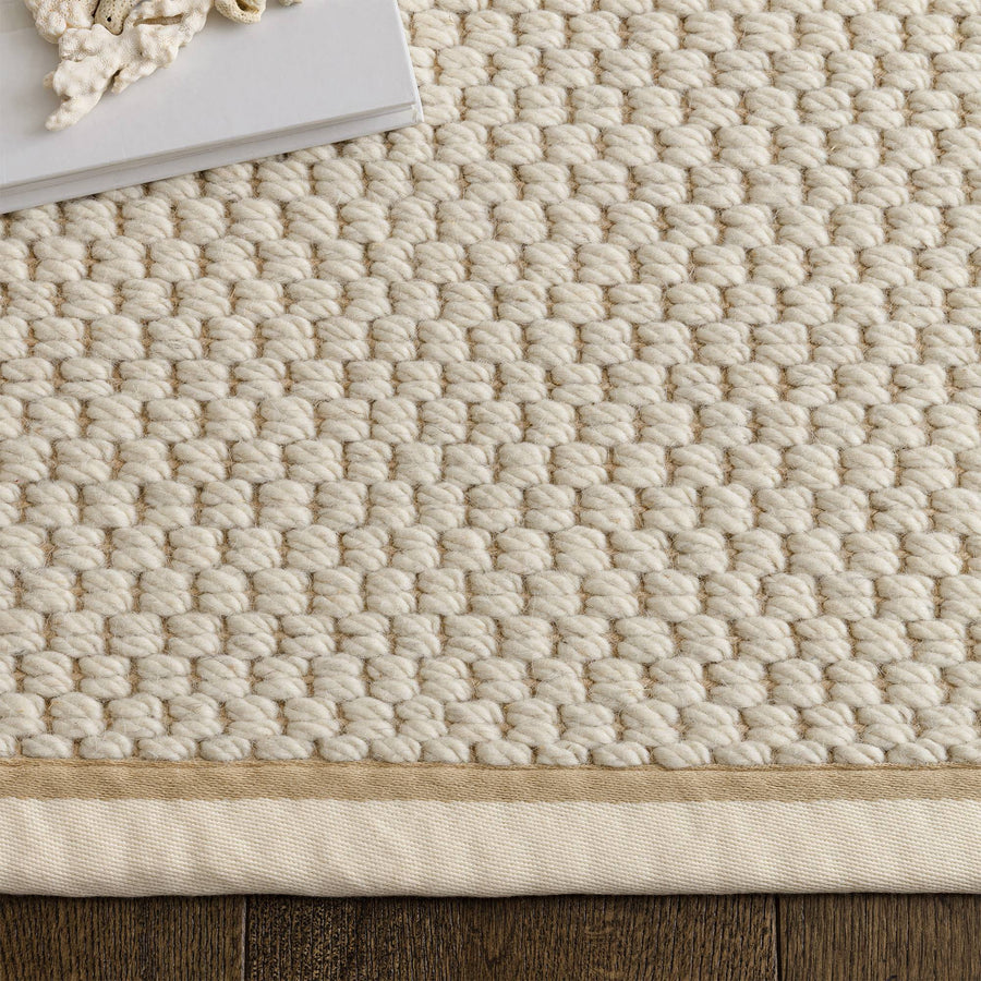 Korra Double Loop Cream Linen Rug