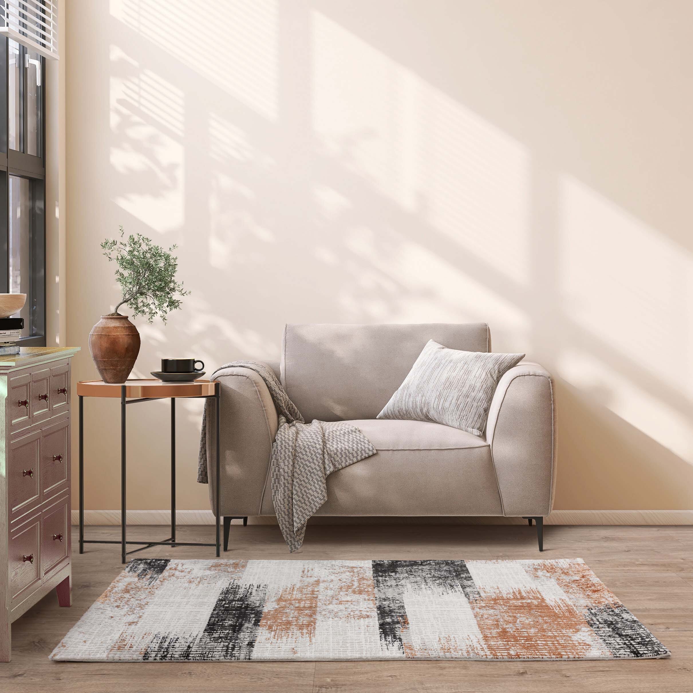 Alfombra Kuza Lines Terracotta