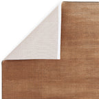 Kuza Plain Stripe Terracotta Rug