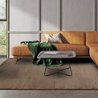 Kuza Plain Stripe Terracotta Rug