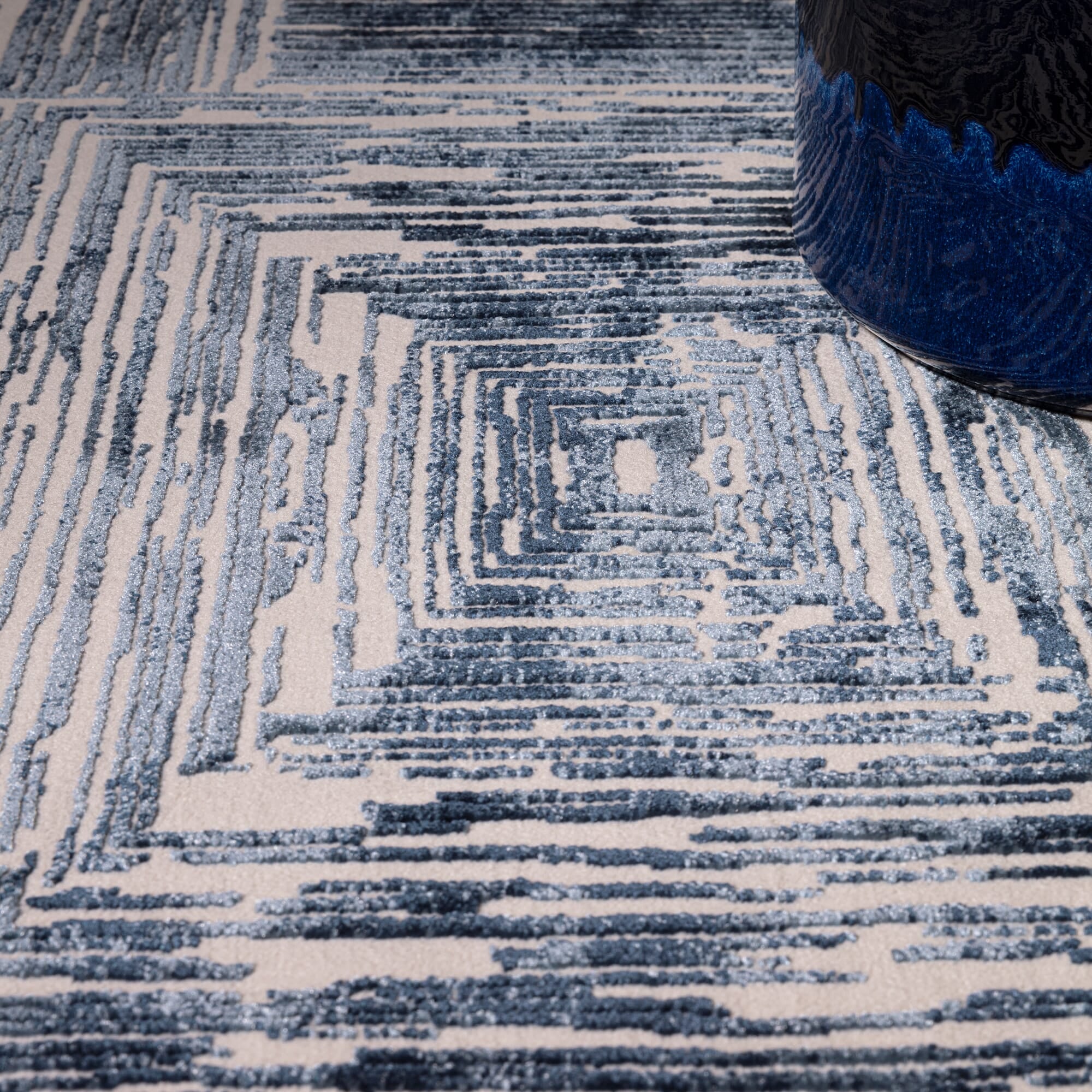 Alfombra Kuza Retrato Azul Marino