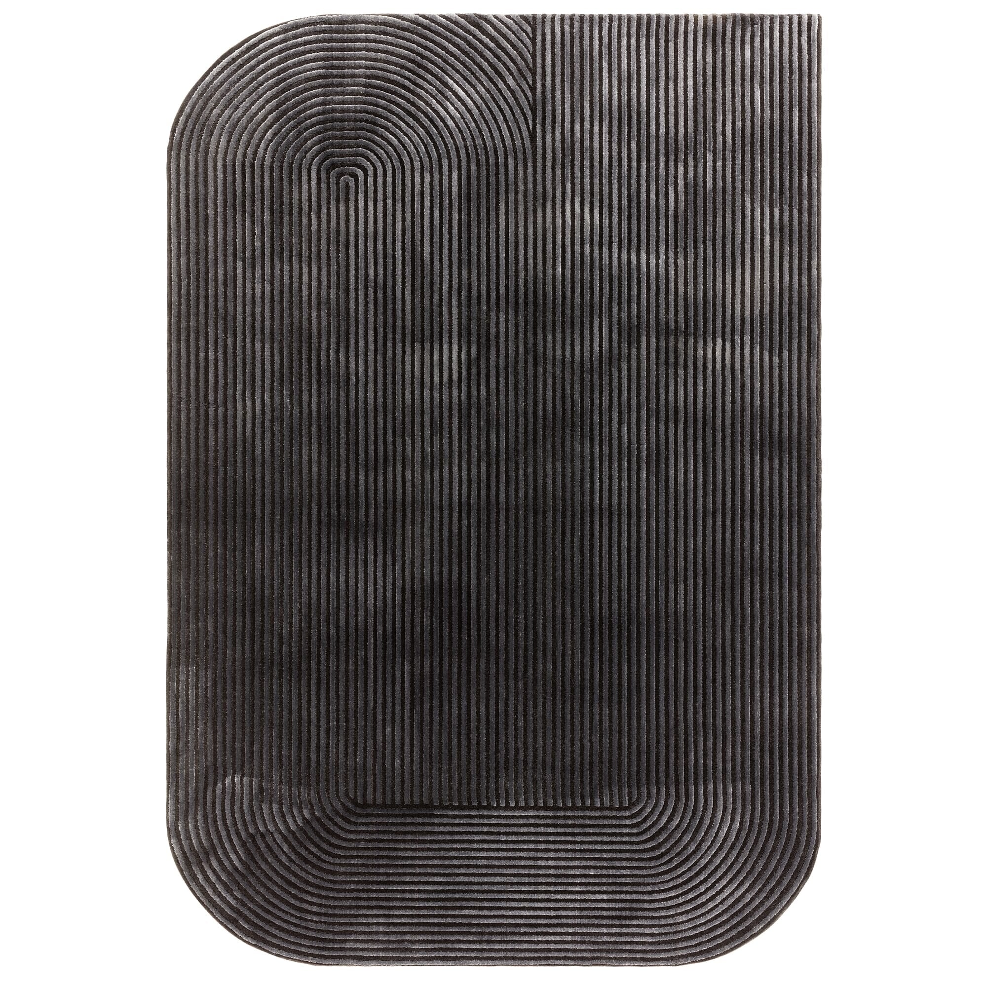 Kuza Shape Black / Charcoal Rug