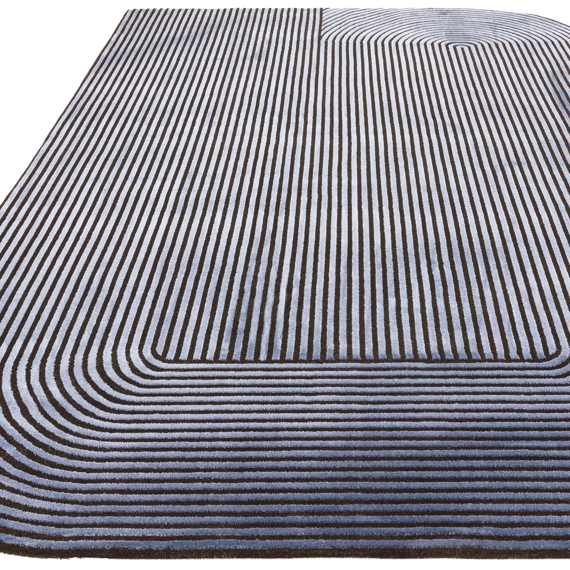 Alfombra Kuza Shape Negro / Navy