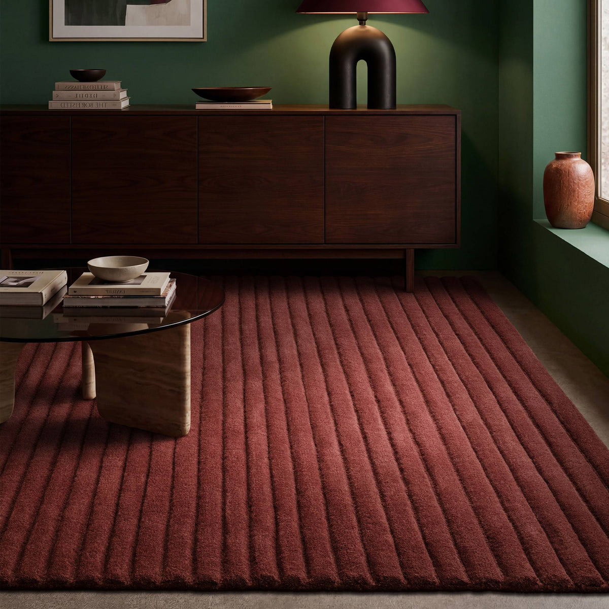 Linie Burgundy Rug