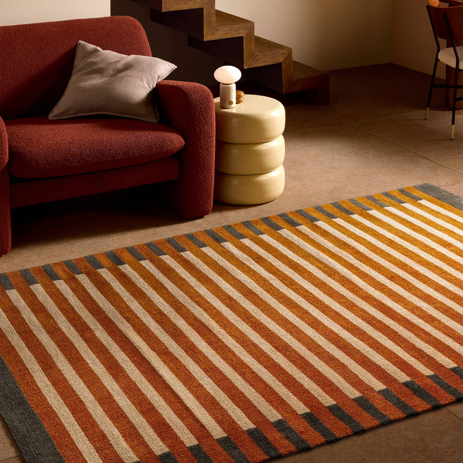 MADE Lois Rust & Teal Rug