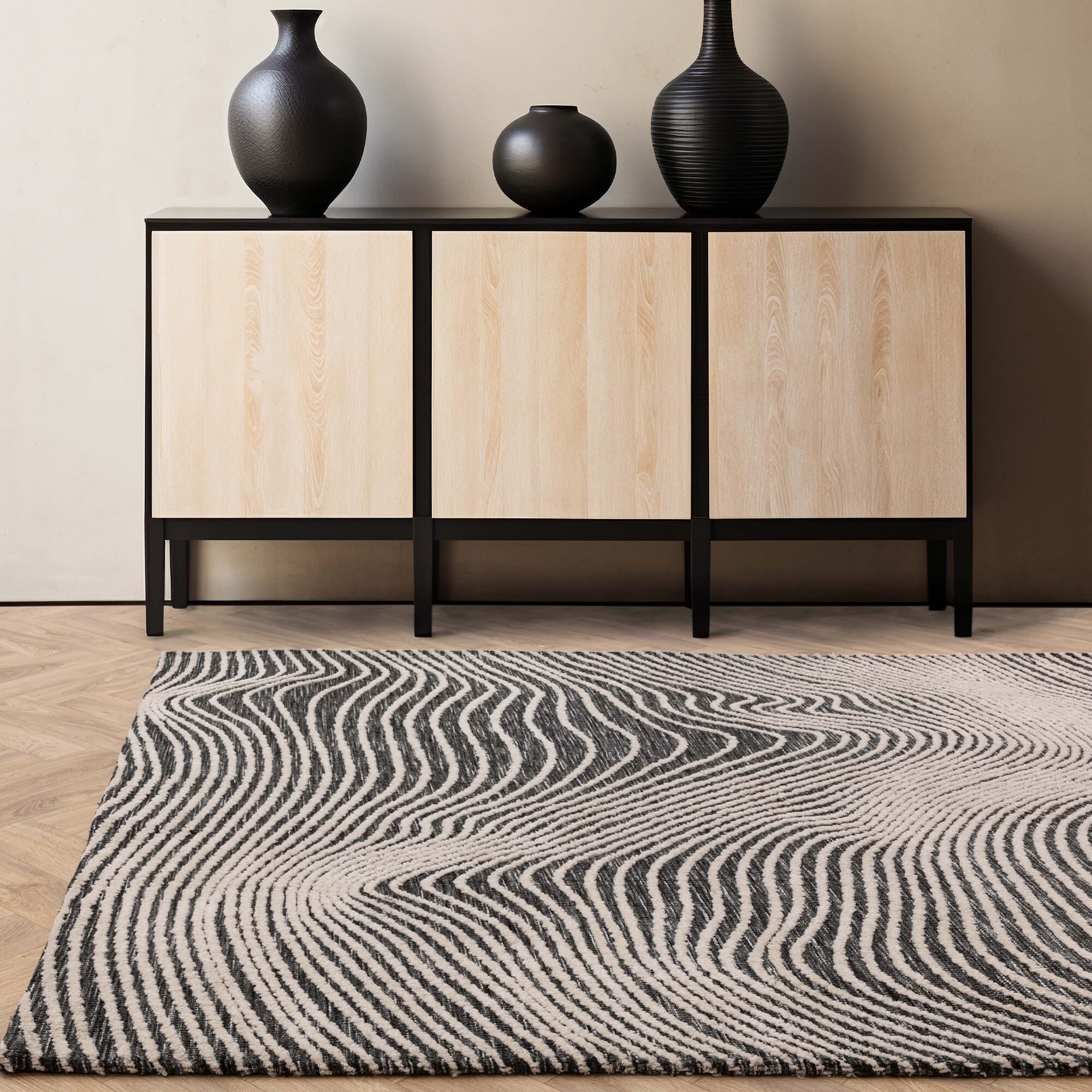 Alfombra Mason Magnitud Negro