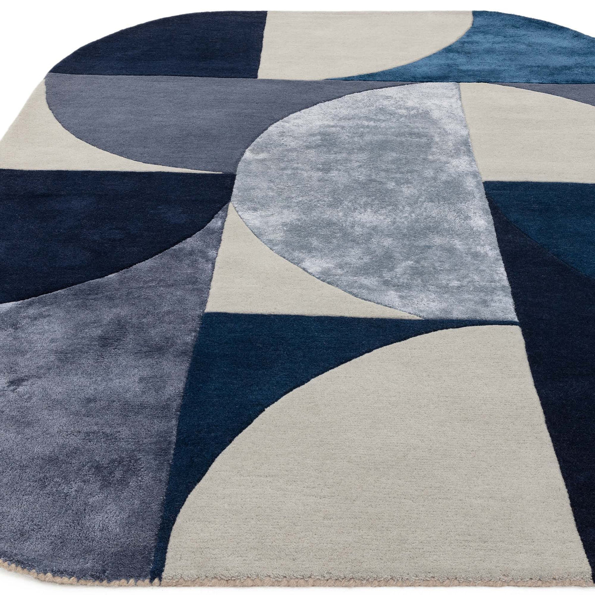Matrix Oval Indigo Rug MAX74 - Asiatic Carpets - London