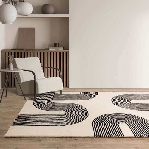 Alfombra Matrix Arcos Negro MAX87