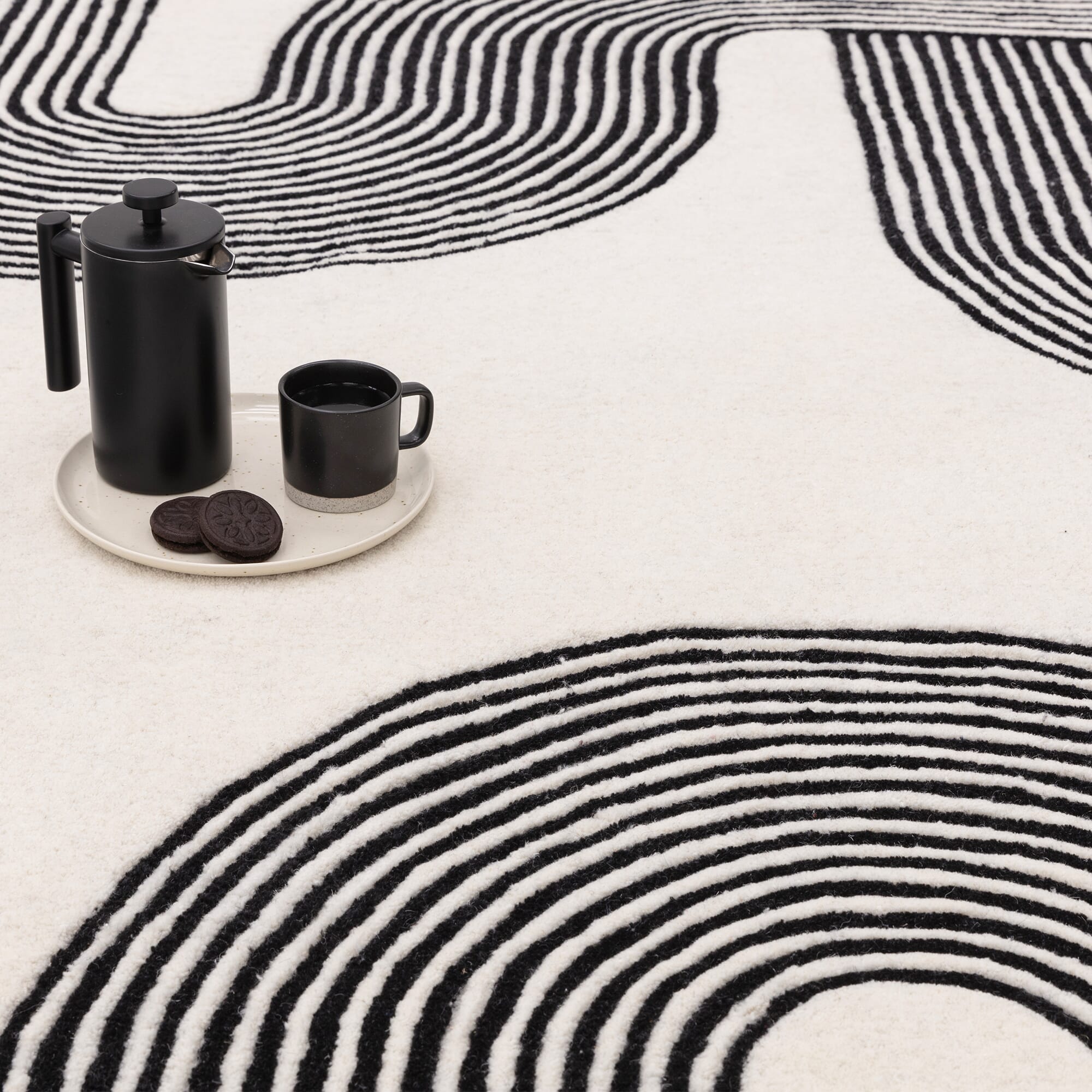 Alfombra Matrix Arcos Negro MAX87