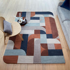 Alfombra Matrix Klotski Terracota MAX88