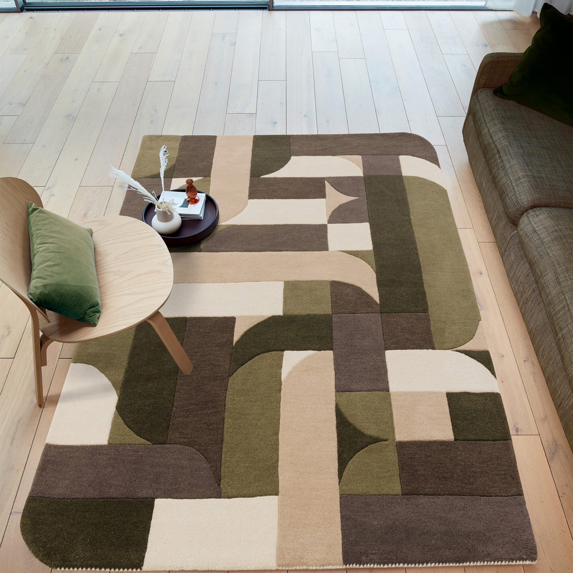 Alfombra Matrix Klotski Salvia MAX90