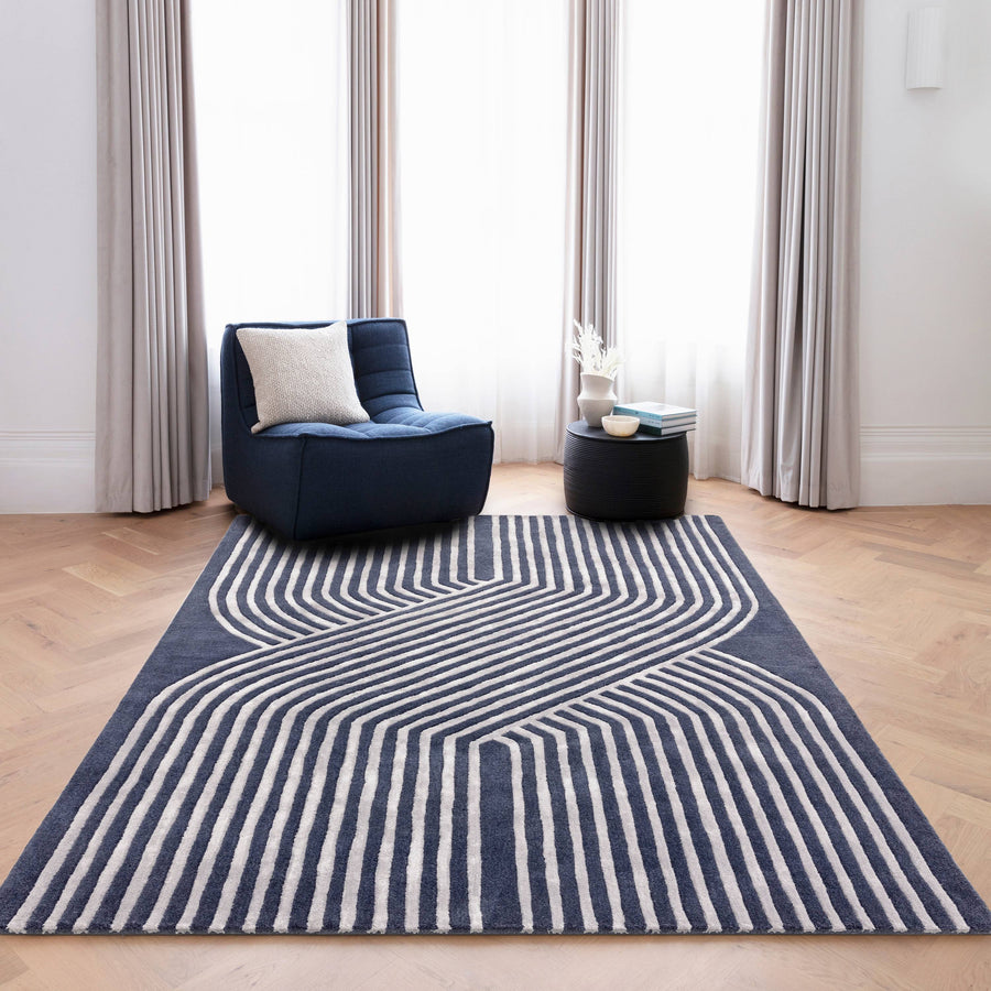 Matrix Solstice Navy Rug MAX97